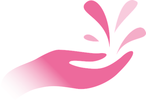 Abstract Pink Hand Splash PNG