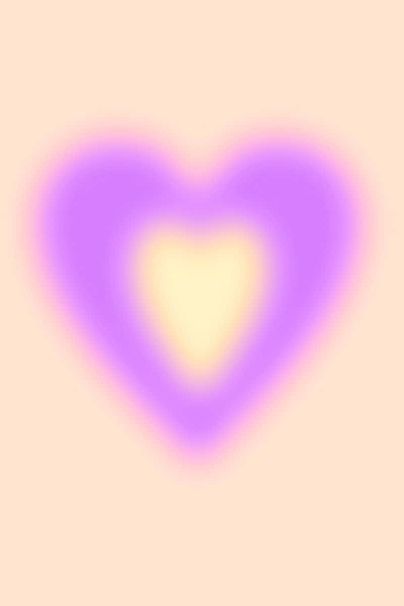 Abstract Pink Heart Aura Wallpaper