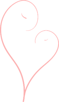 Abstract Pink Heart Outline PNG