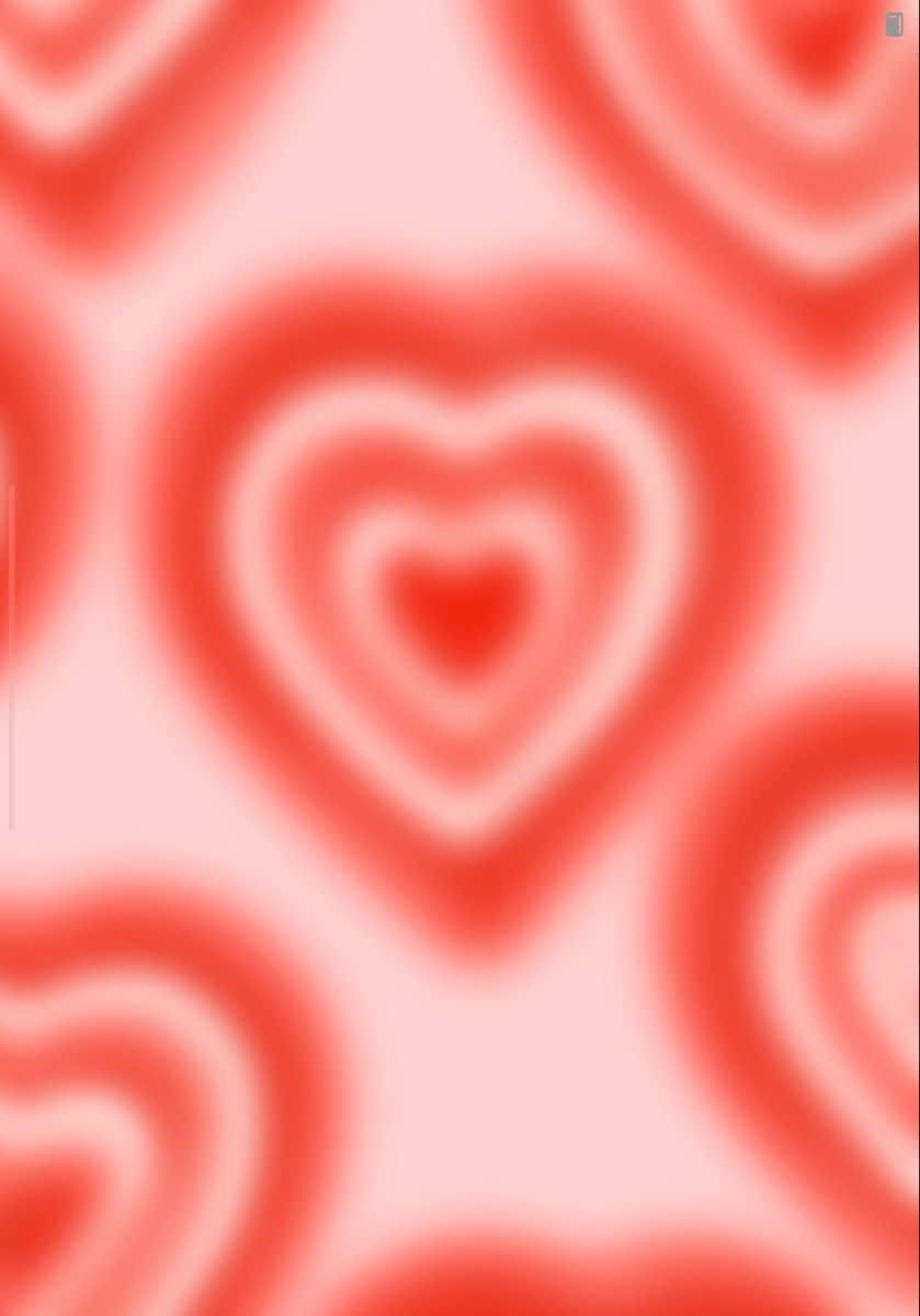 Abstract Pink Heart Pattern Wallpaper