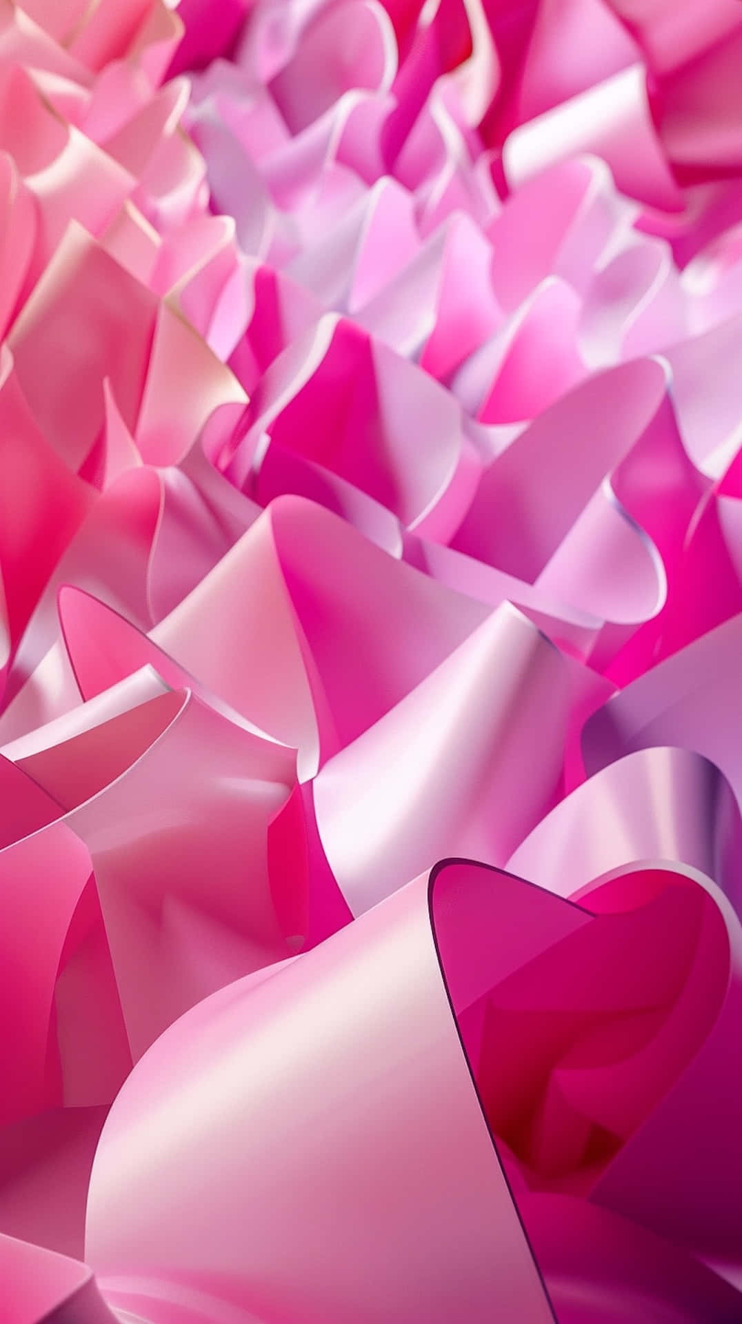 Abstract Pink Heart Patterns Wallpaper