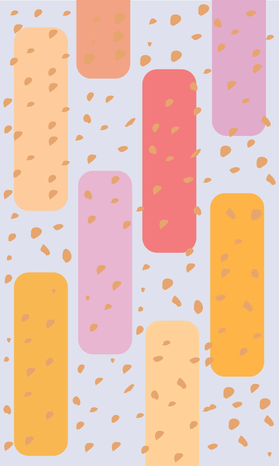 Abstract Pink Orange Pattern Wallpaper
