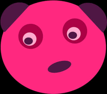 Abstract Pink Panda Face PNG