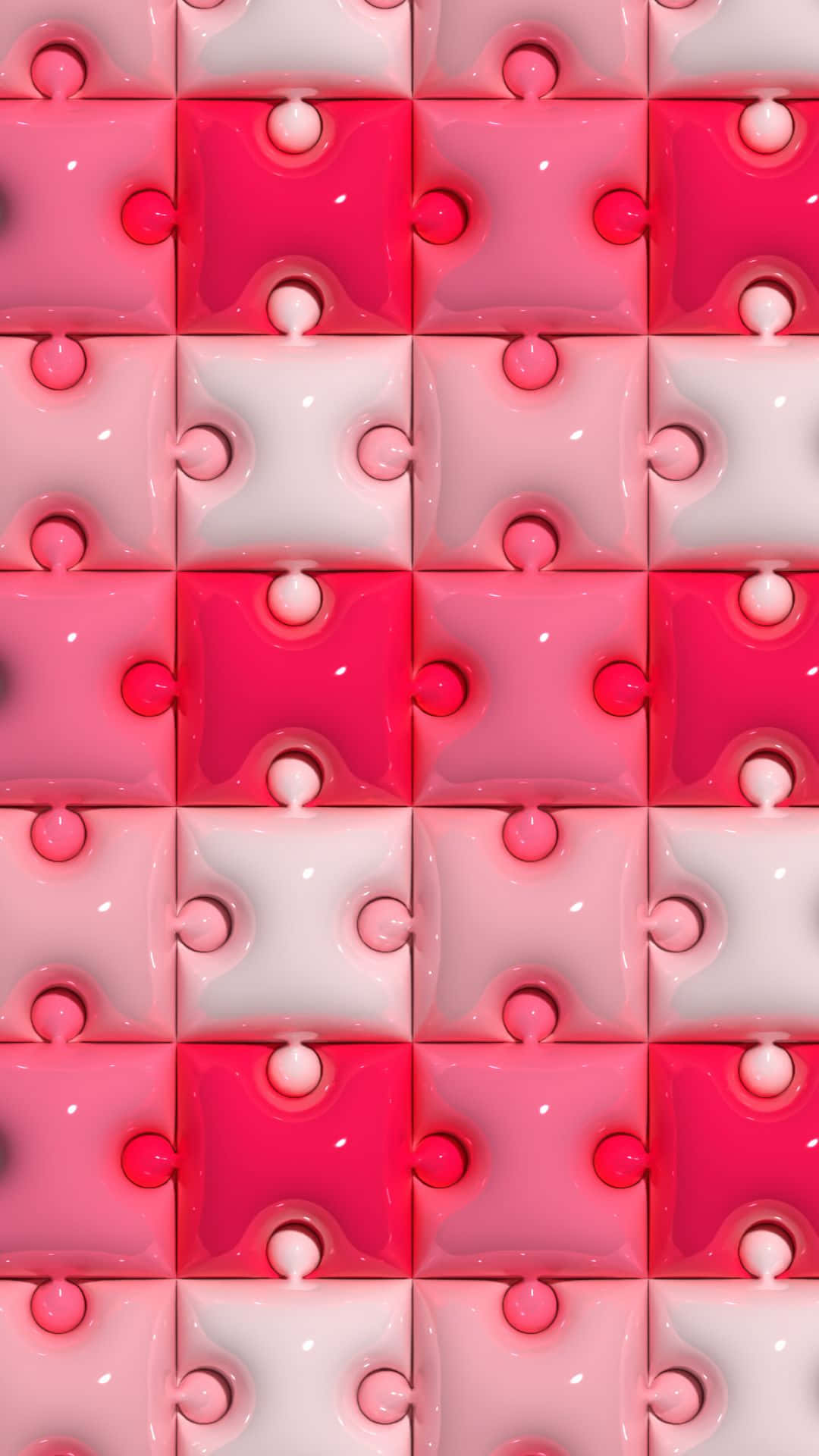 Abstract Pink Puzzle Pattern Wallpaper