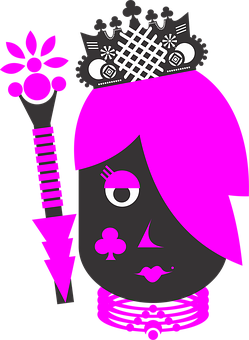 Abstract Pink Queen Graphic PNG