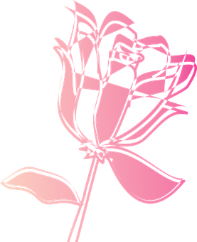 Abstract Pink Rose Vector Art PNG