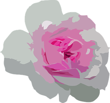 Abstract Pink Rose Vector Art PNG