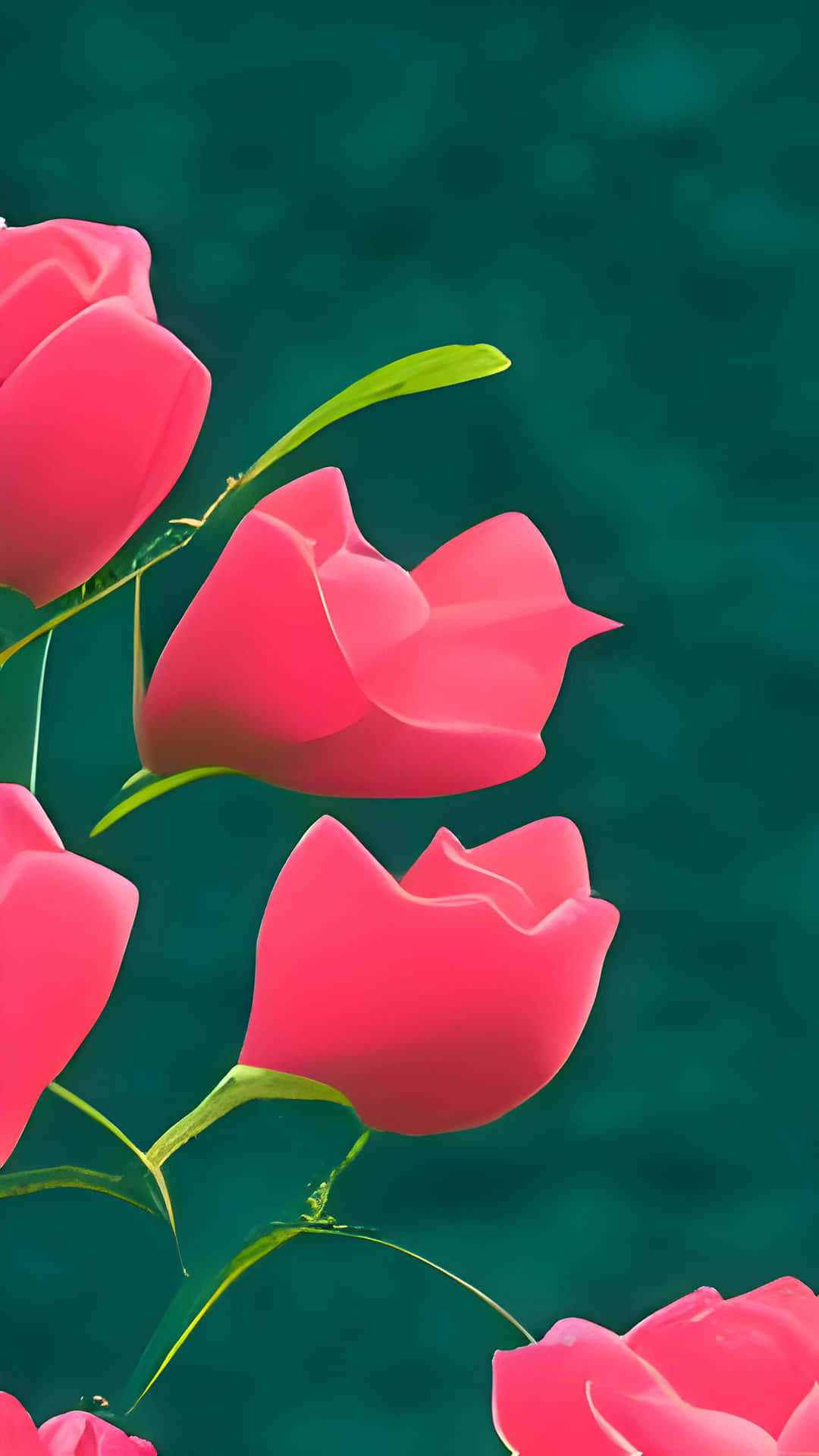 Abstract Pink Roses Digital Art Wallpaper