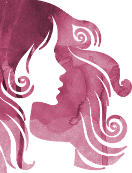 Abstract Pink Silhouette Art PNG