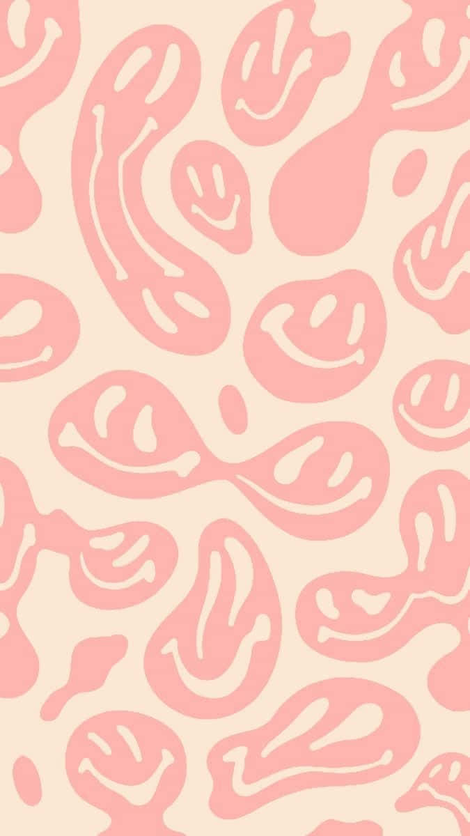 Abstract_ Pink_ Smiley_ Shapes_i Phone_ Wallpaper Wallpaper