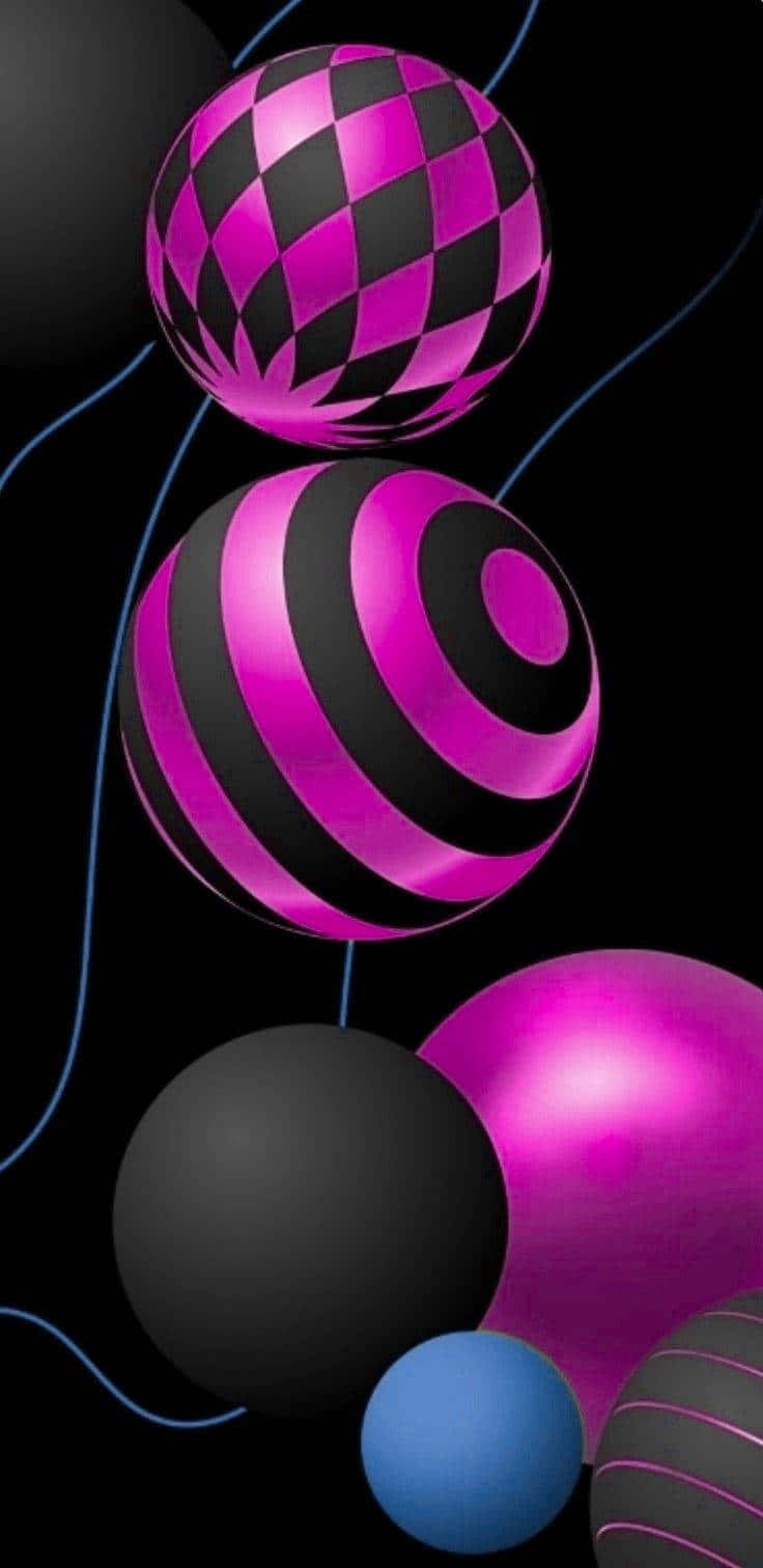 Abstract Pink Spheres3 D Art Wallpaper