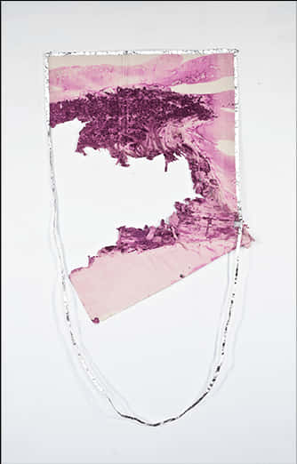 Abstract Pink Torn Paper Art PNG