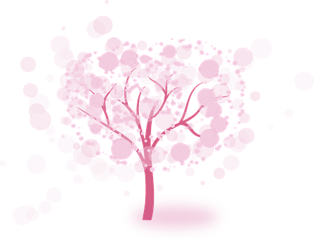 Abstract Pink Tree Artwork PNG