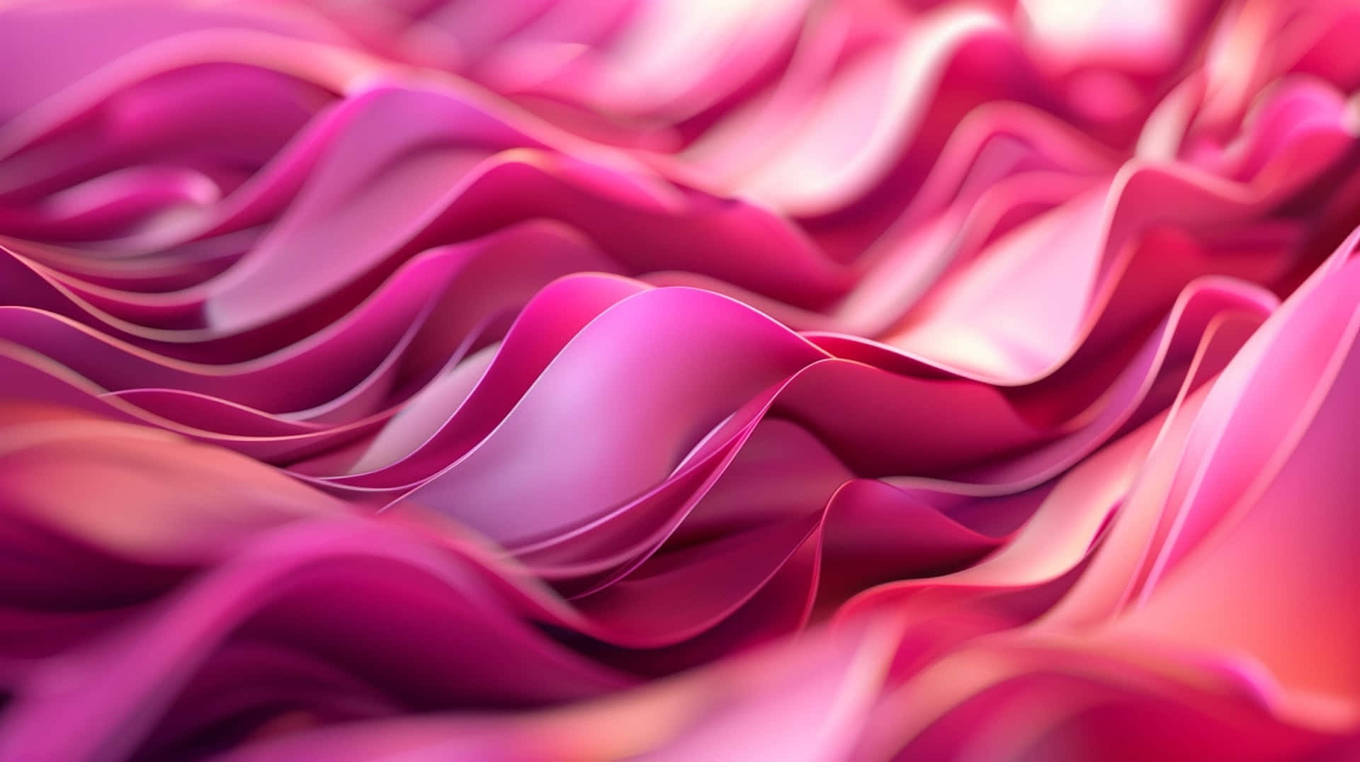 Abstract Pink Waves3 D Background Wallpaper
