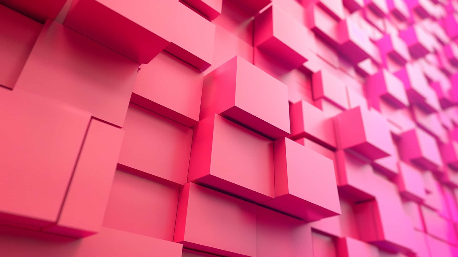 Abstract Pink3 D Blocks Pattern Wallpaper