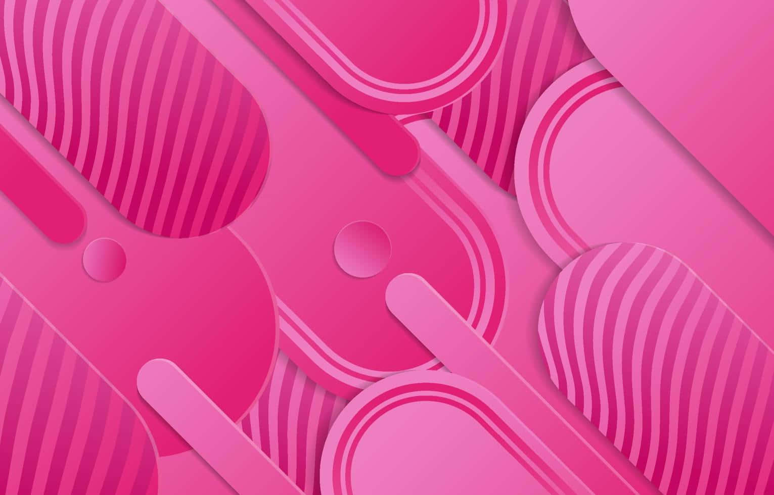 Abstract Pink3 D Geometric Pattern Wallpaper