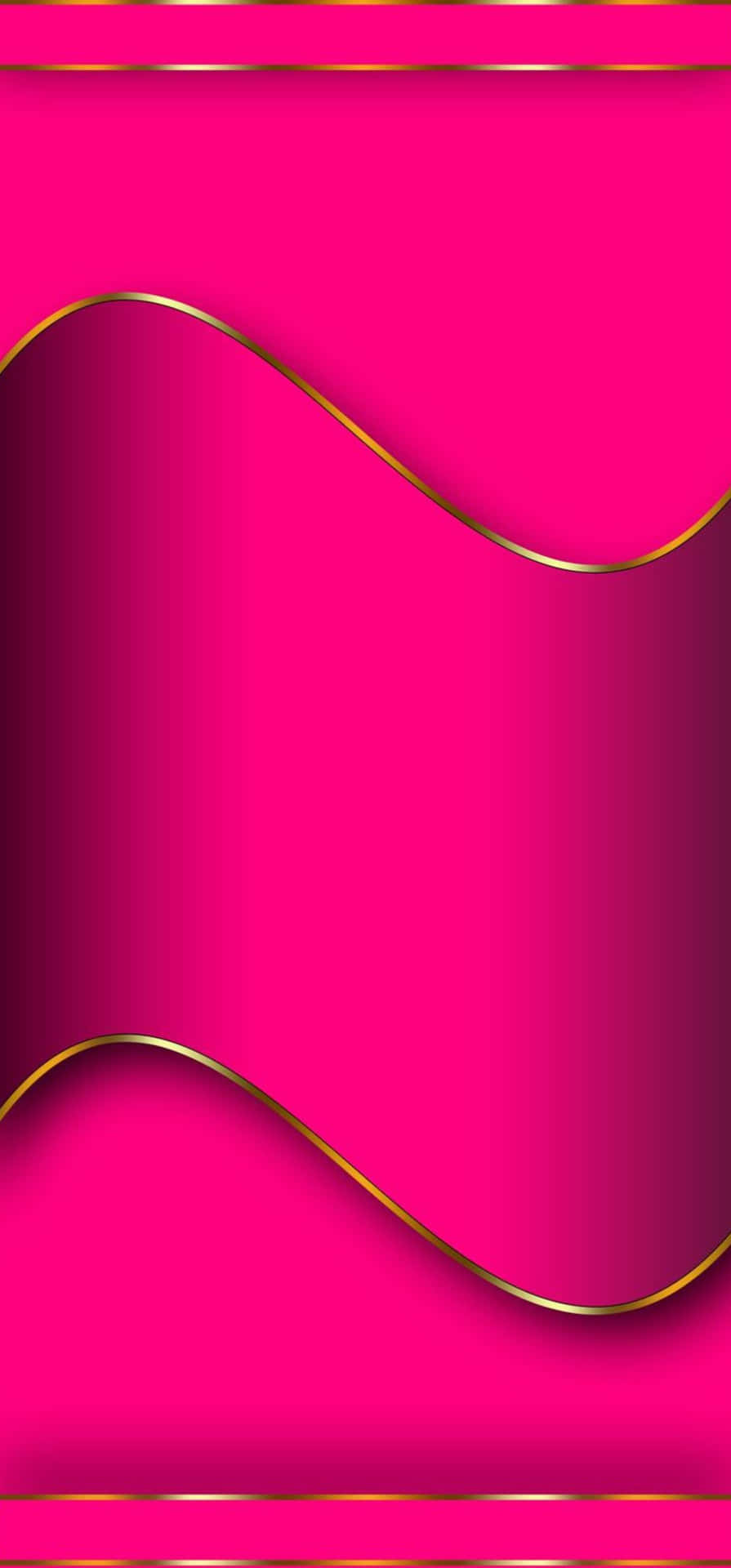 Abstract Pinkand Gold Waves Background Wallpaper