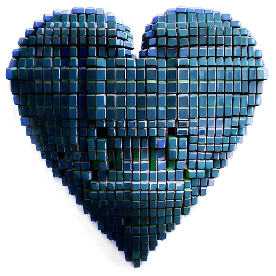 Abstract Pixel Heart Png Otm PNG