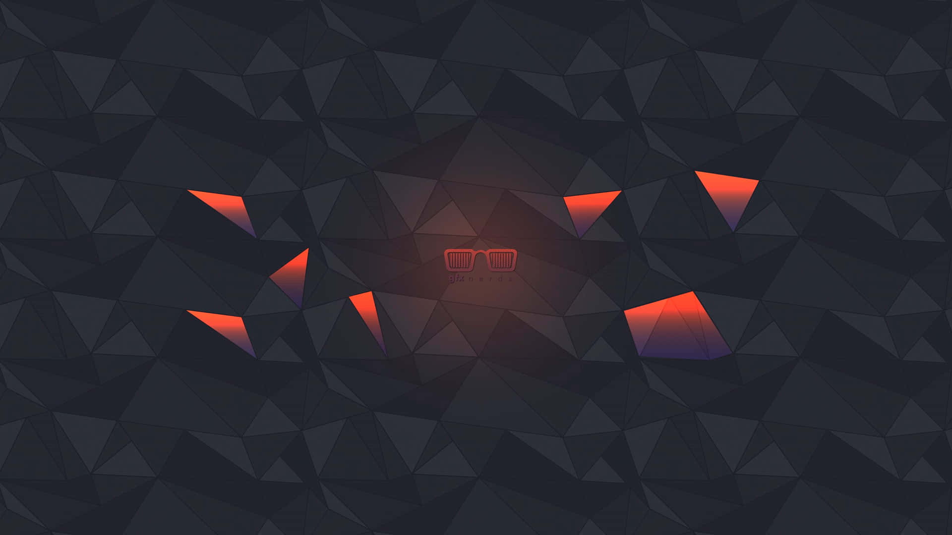 Abstract Polygonal Background With Glowing Elements Wallpaper