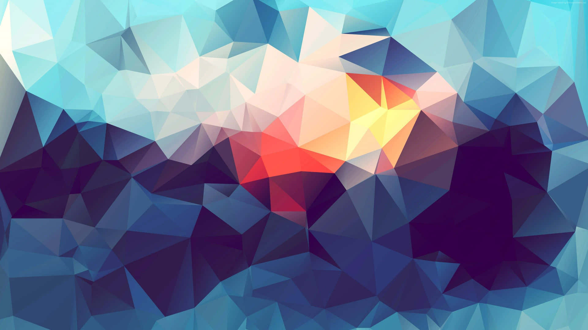 Abstract Polygonal Sunrise Art4 K.jpg Wallpaper