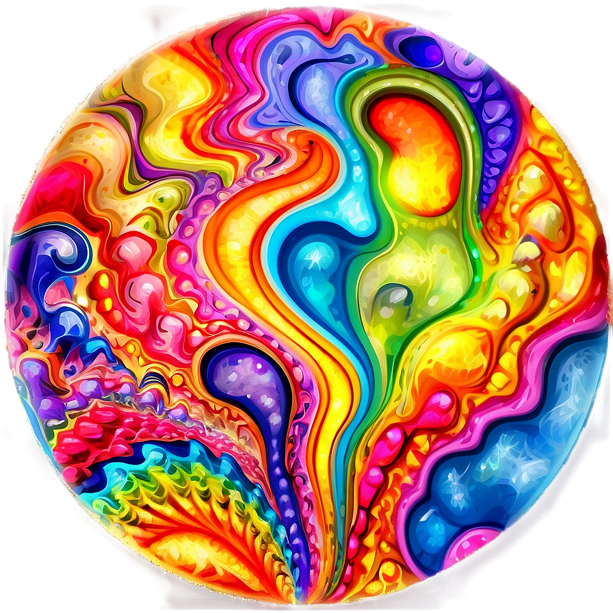 Abstract Psychedelic Dreams Png Dsk13 PNG