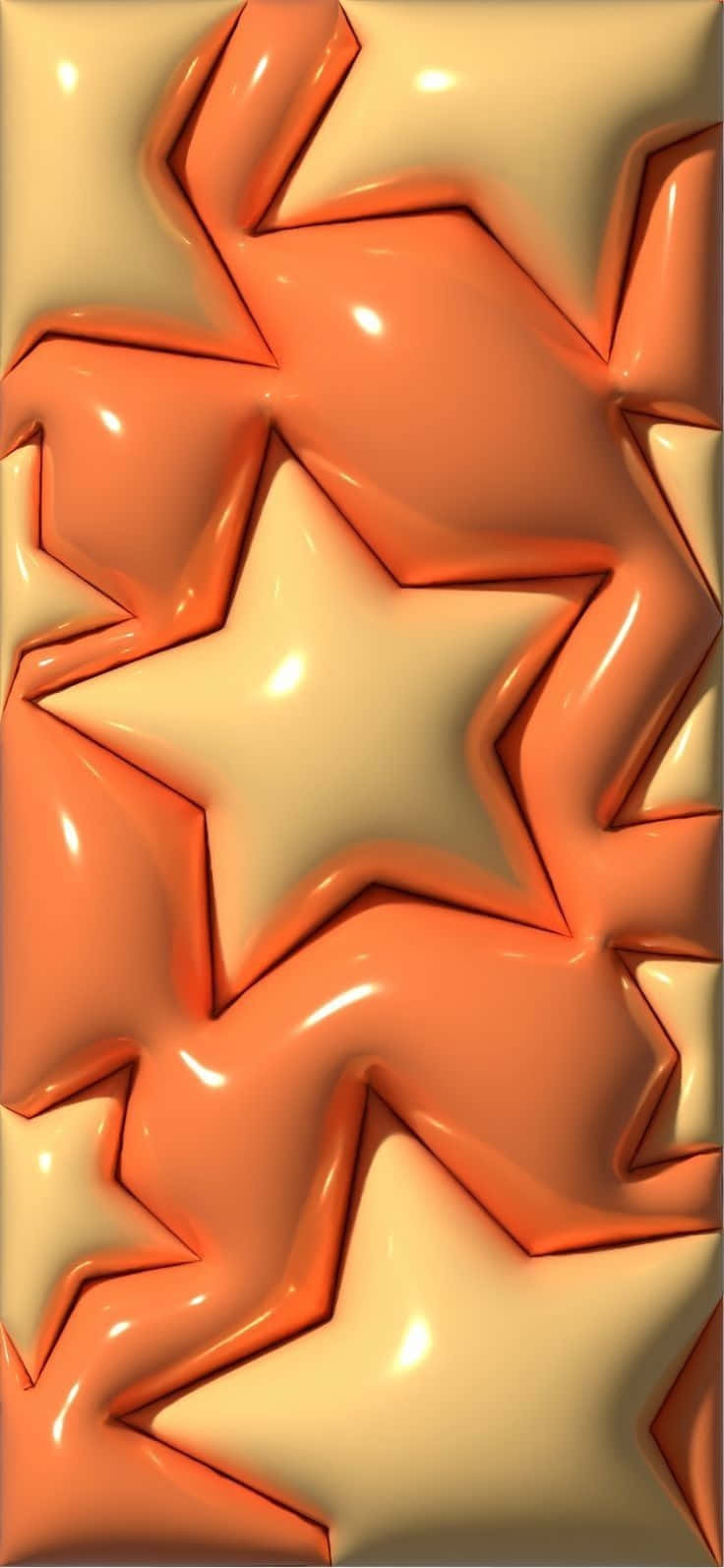 Abstract Puffy Star Pattern Wallpaper