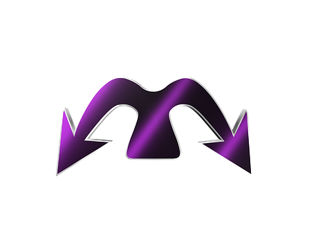 Abstract Purple Arrow Design PNG