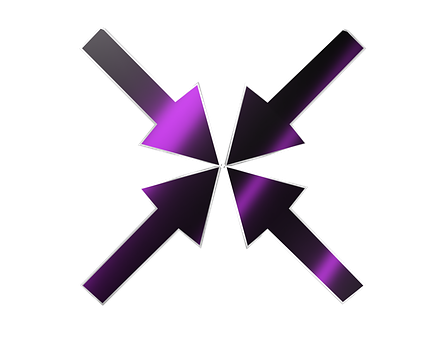 Abstract Purple Arrows Design PNG