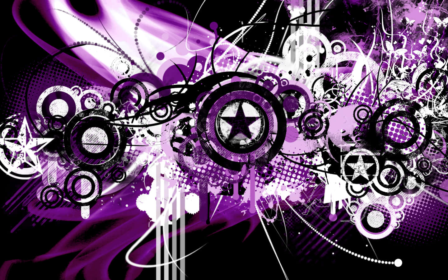 Abstract Purple Black Graphic Design Wallpaper