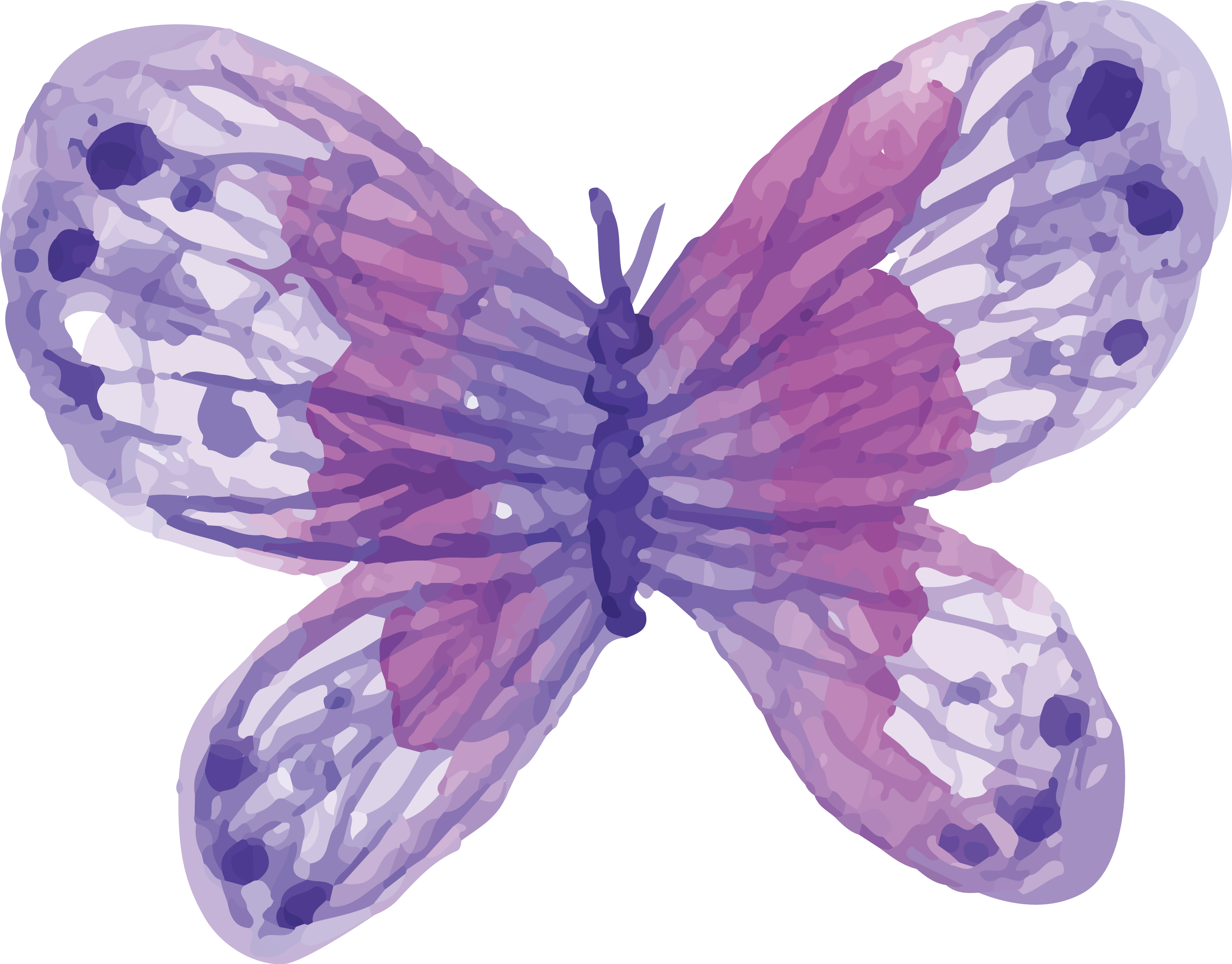 Abstract Purple Butterfly Illustration PNG