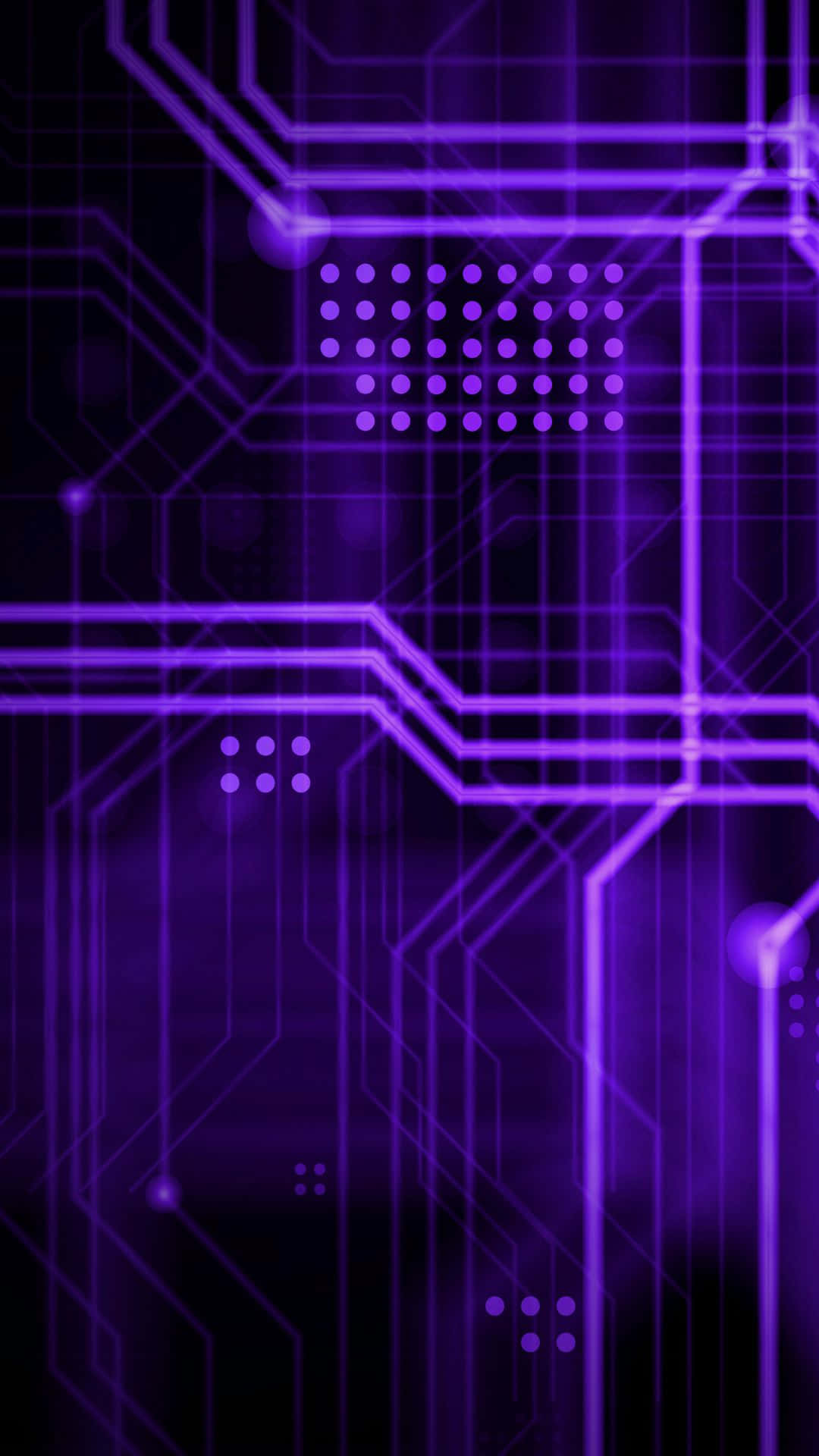 Abstract Purple Circuit Board Background Wallpaper