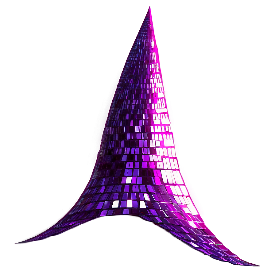 Abstract Purple Disco Ball Tower PNG