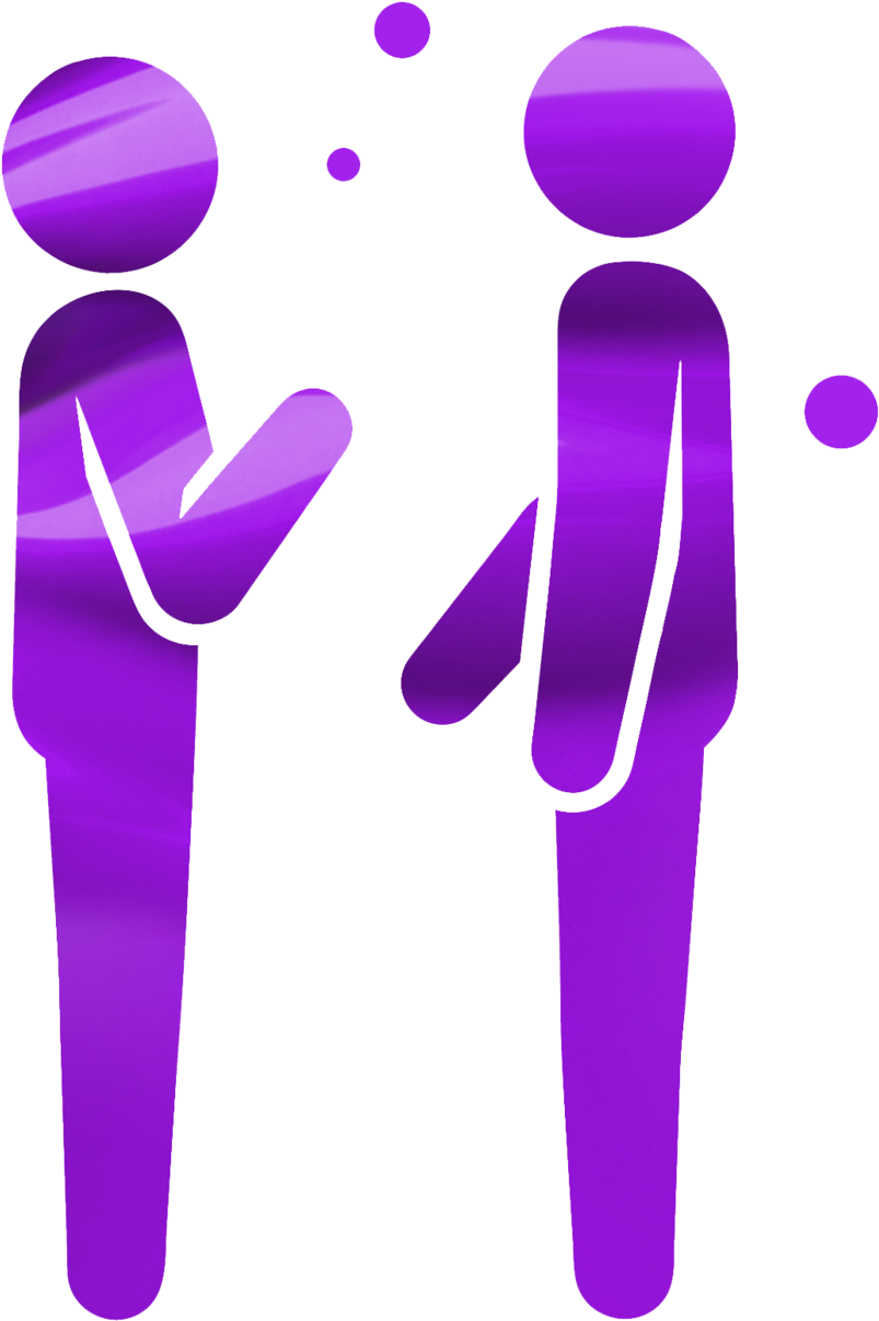 Abstract Purple Figures Communication PNG