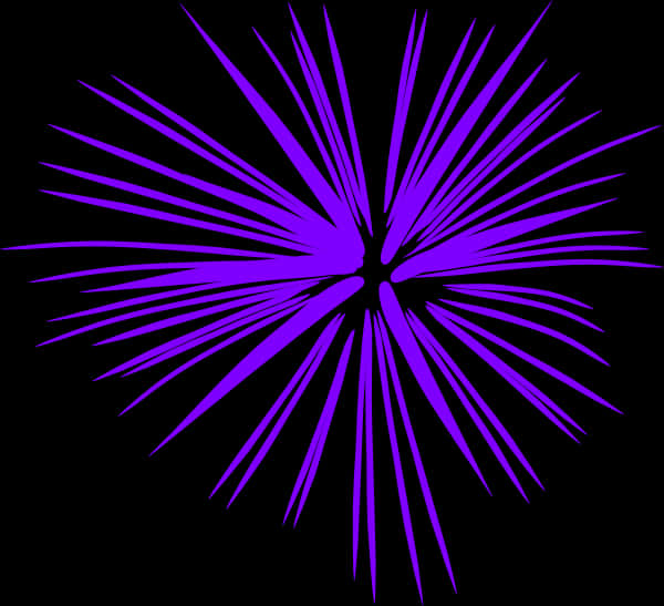Abstract Purple Firework Burst PNG