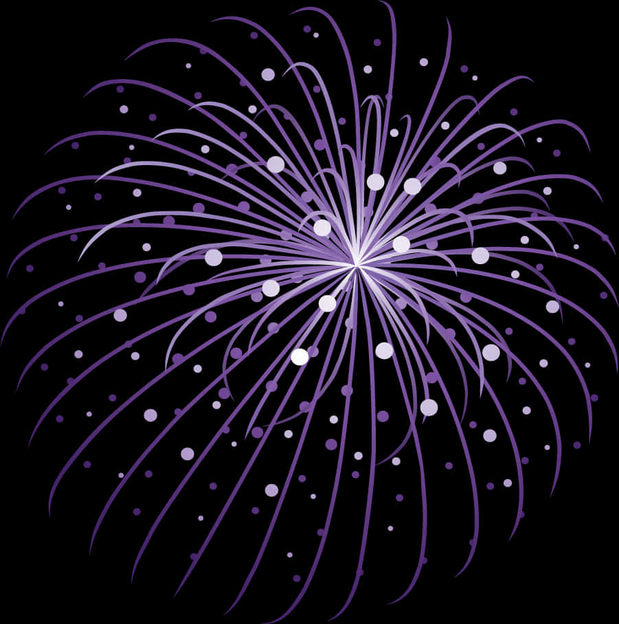 Abstract Purple Firework Illustration PNG
