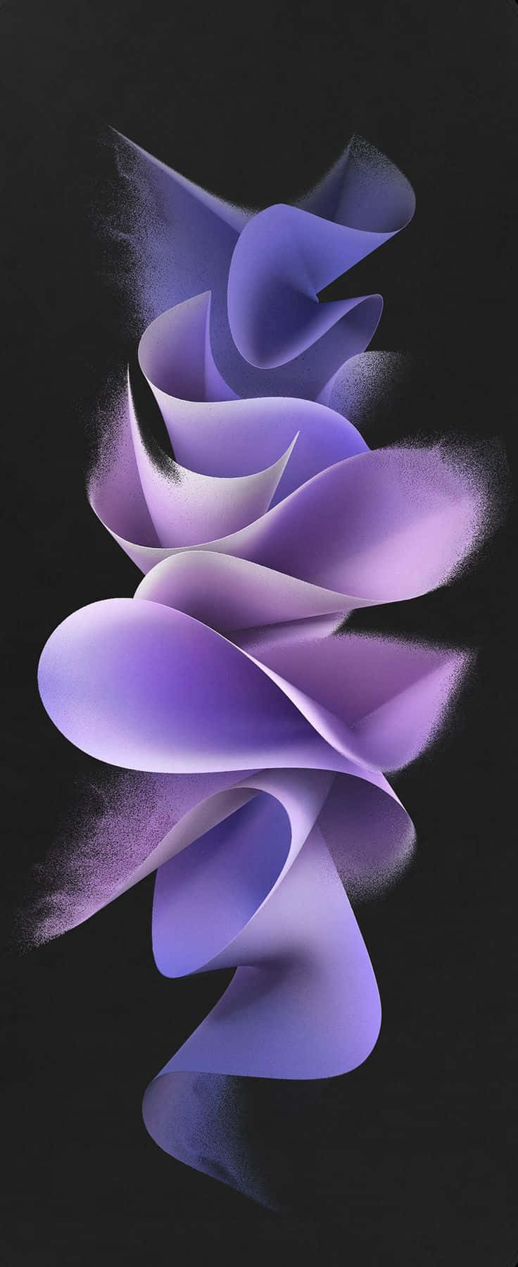 Abstract Purple Floral Artwork Wallpaper