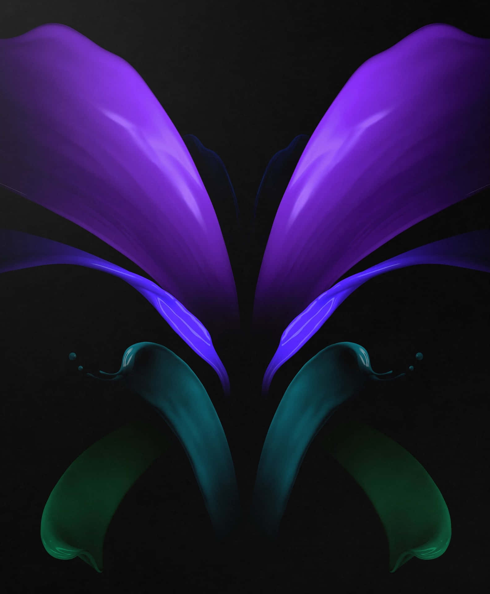 Abstract Purple Flower Art Wallpaper