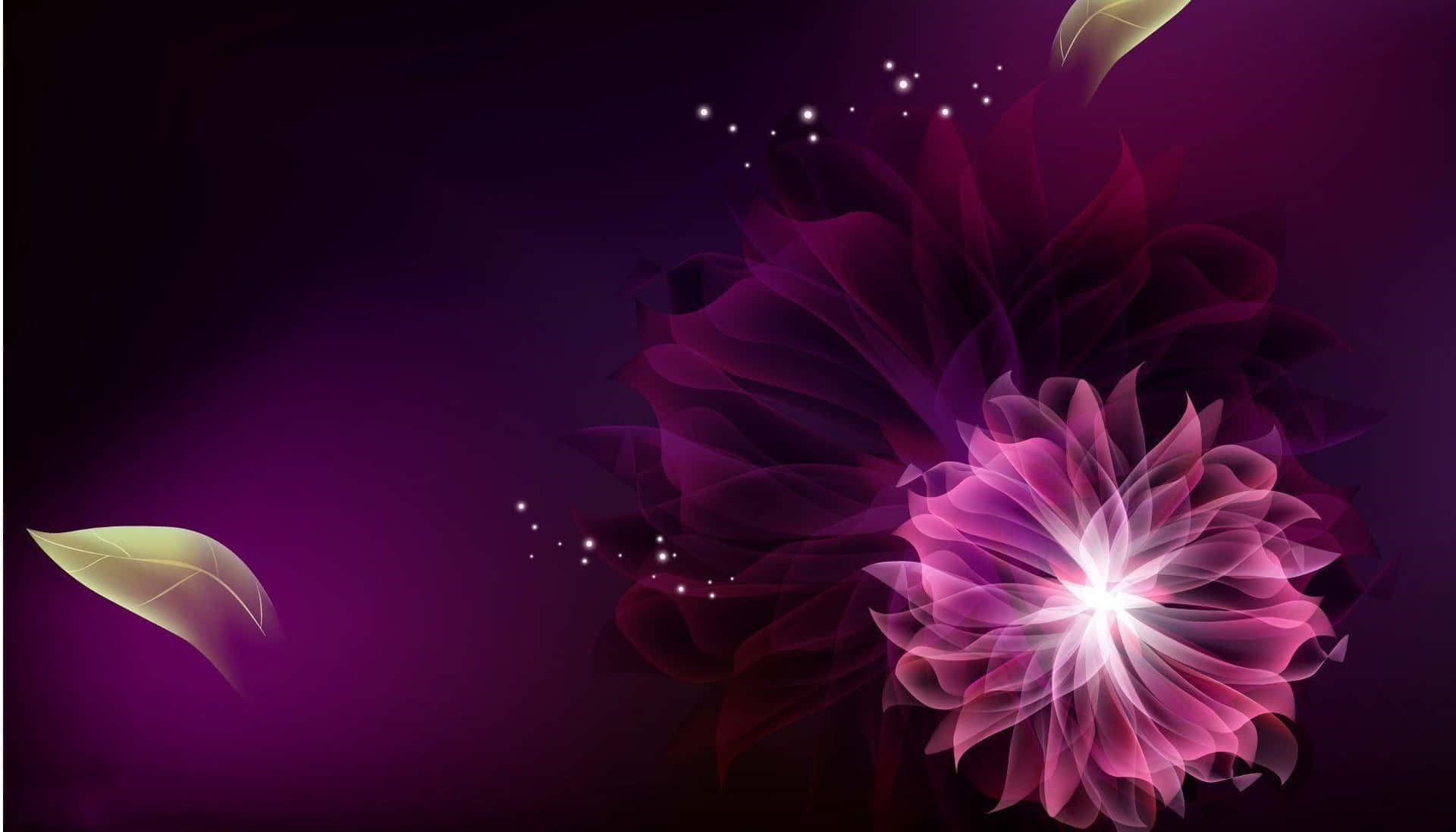 Abstract Purple Flower Glow Wallpaper