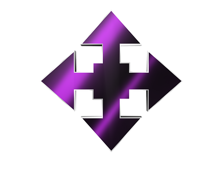 Abstract Purple Glowing Arrow Design PNG