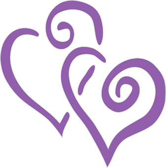 Abstract Purple Heart Design PNG