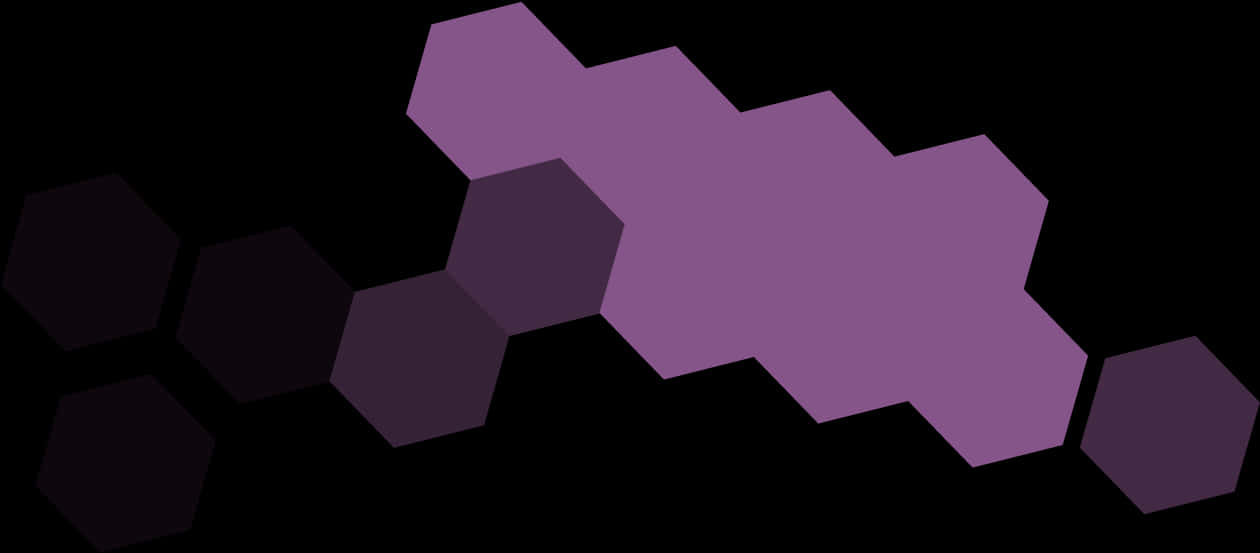 Abstract Purple Hexagons Gradient PNG