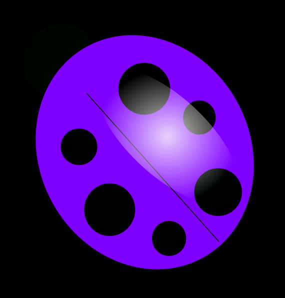 Abstract Purple Ladybug Illustration PNG