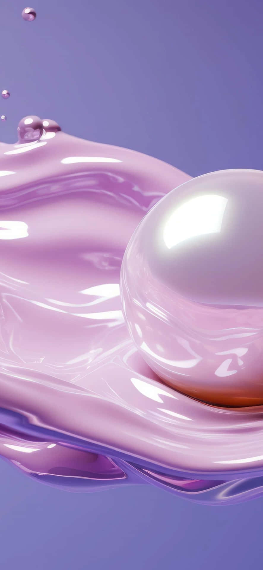 Abstract Purple Liquid Splash Wallpaper