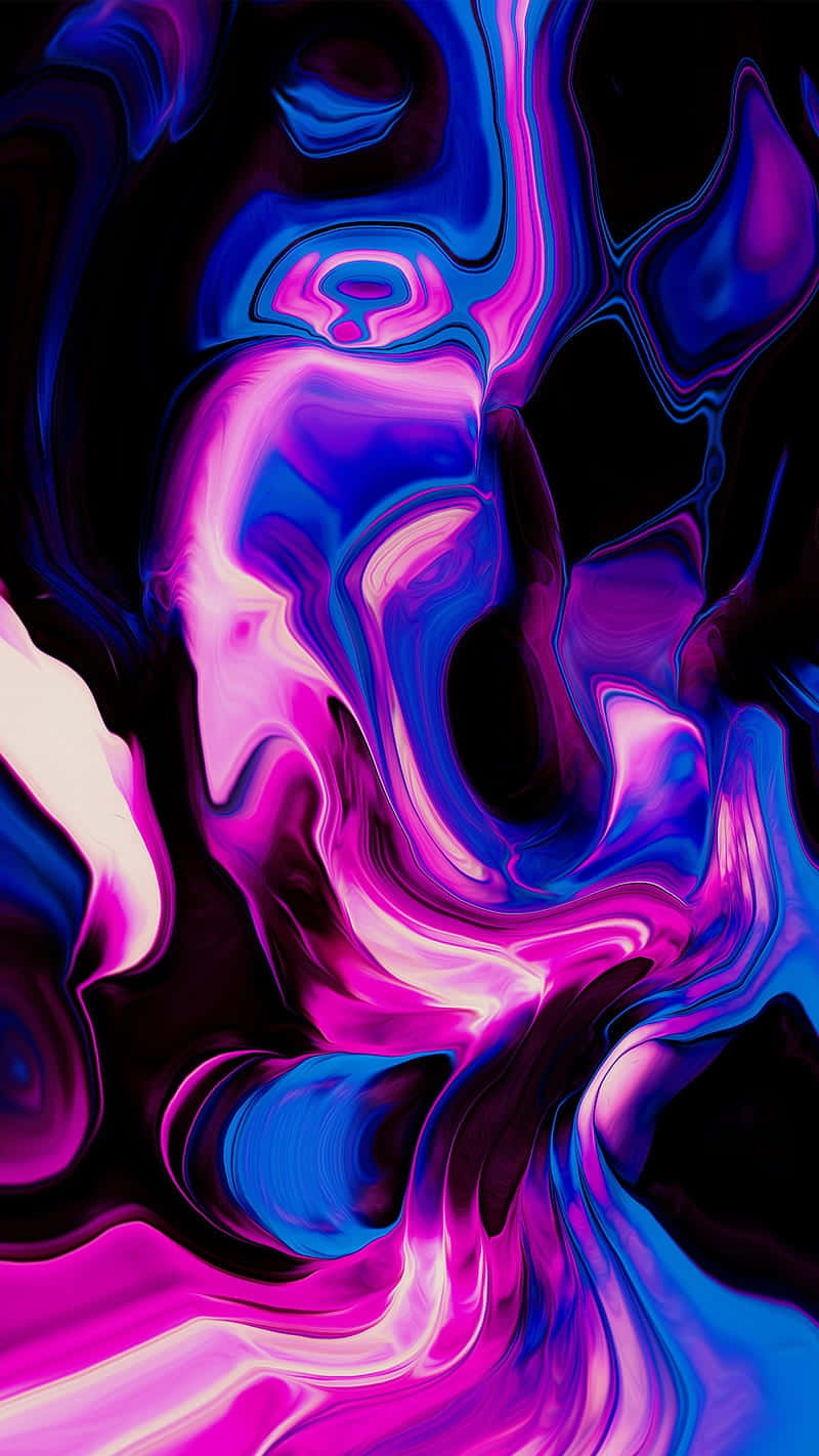 Abstract Purple Liquid Swirls Wallpaper