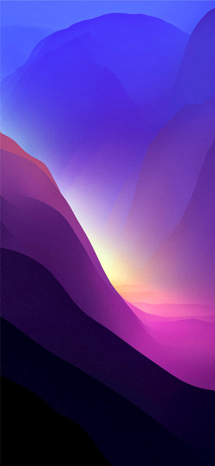 Abstract Purple Mountain Sunset Wallpaper