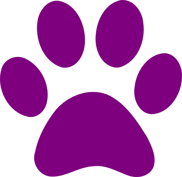 Abstract Purple Paw Print PNG