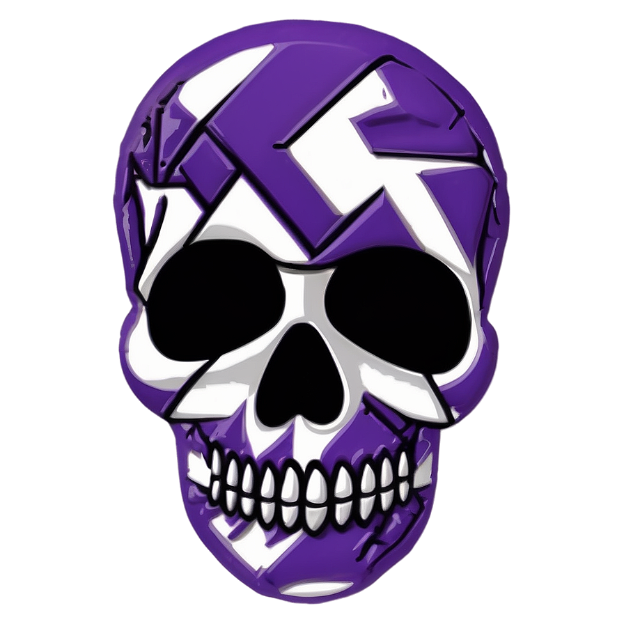 Abstract Purple Skull Trooper Design Png 06202024 PNG