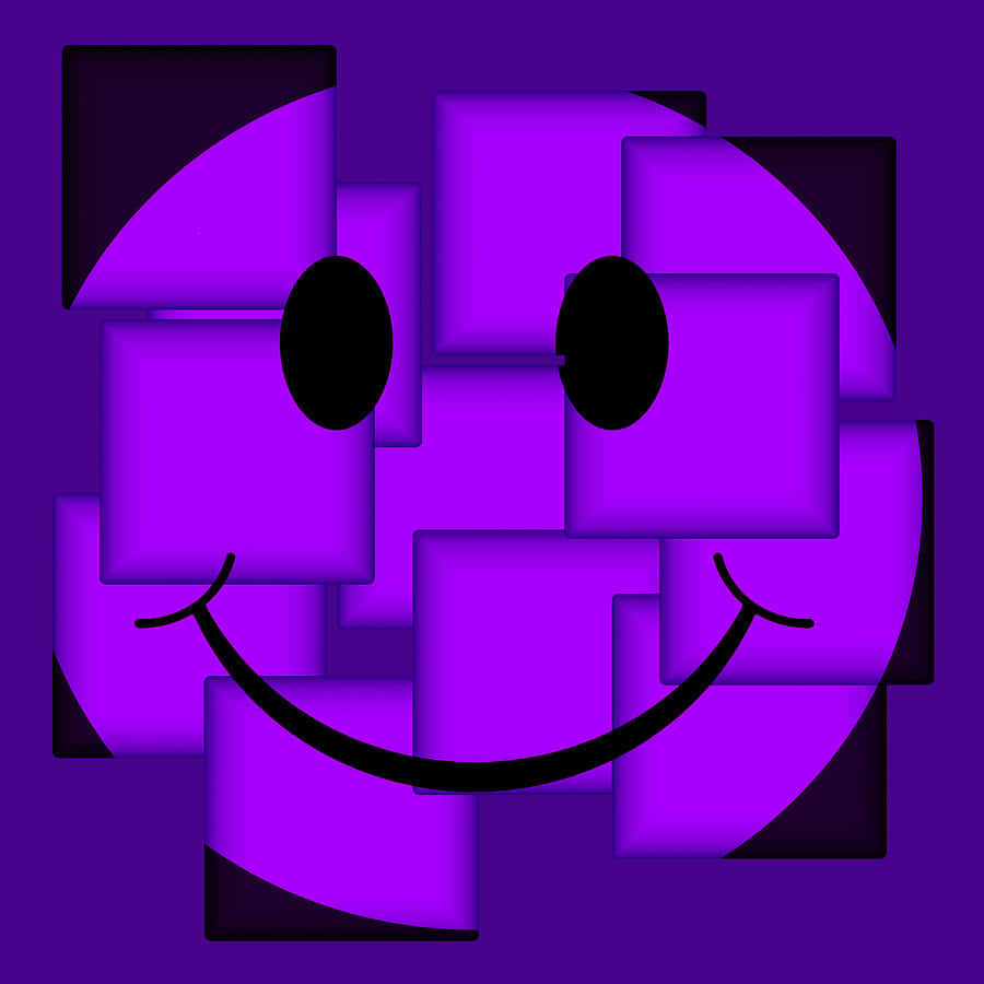 Abstract Purple Smiley Face Wallpaper