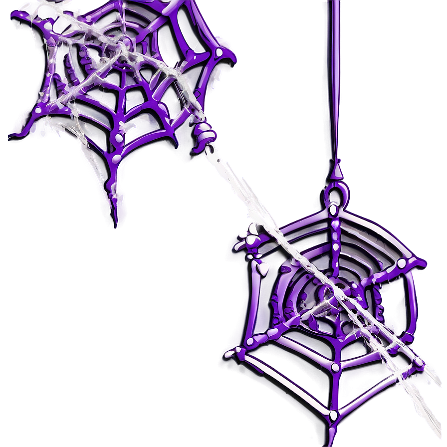 Abstract Purple Spider Web Art PNG