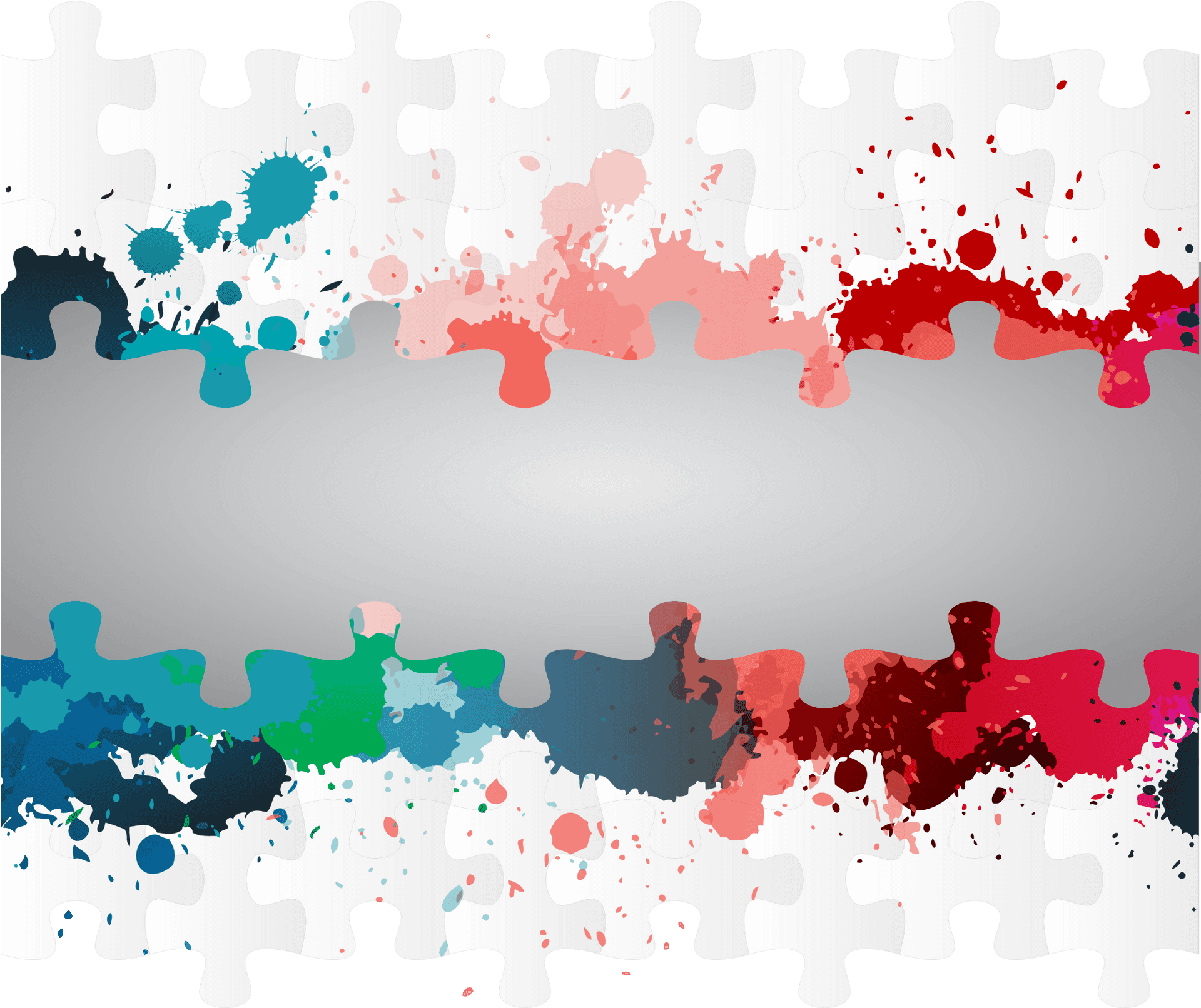 Abstract Puzzle Paint Splatter PNG